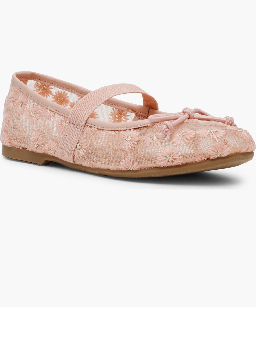 DV by Dolce Vita Light Pink Floral Mary Jane Ballet Flats for Kids